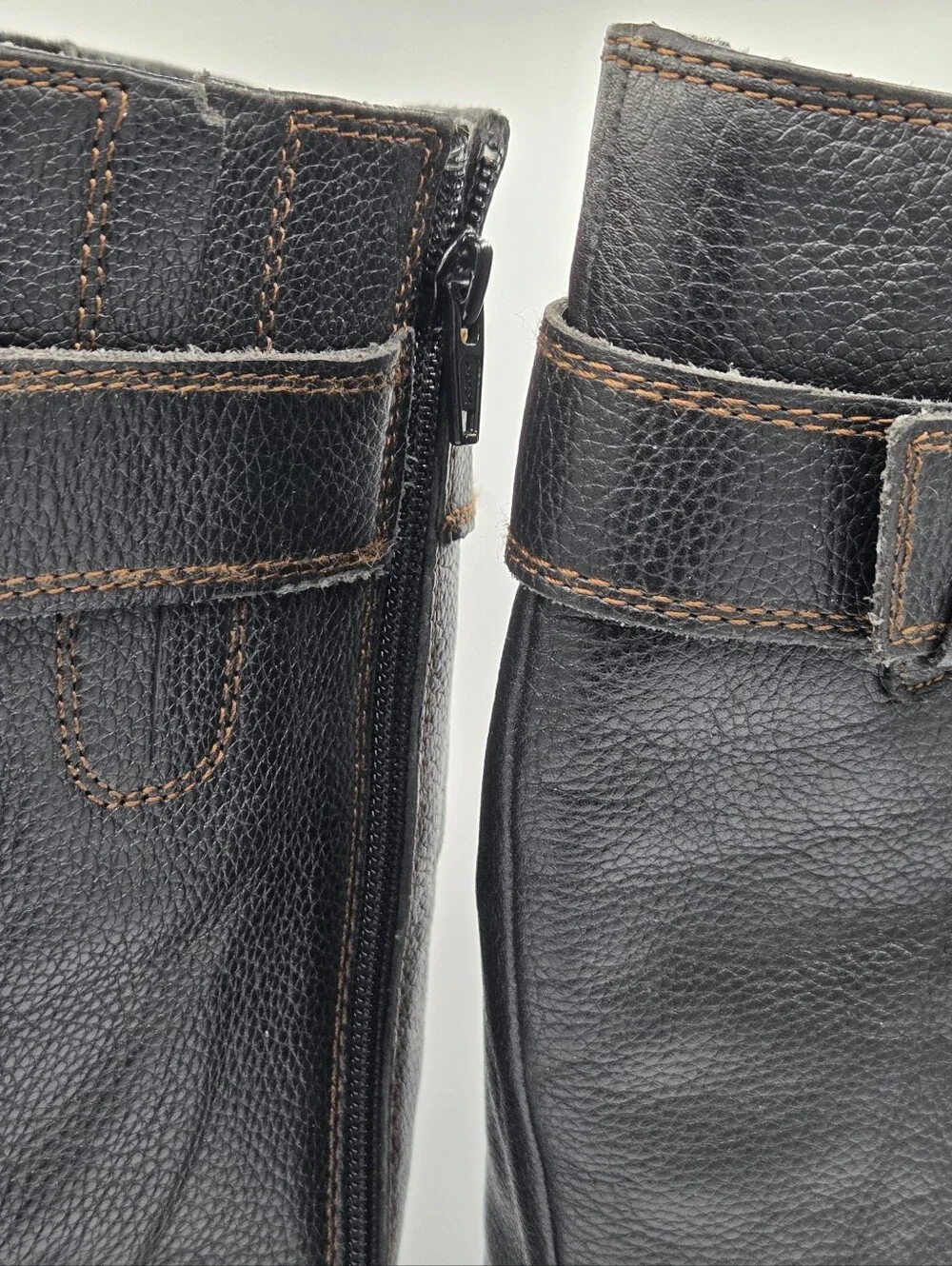 BOC Dark Brown Tall Leather Over-the-Knee Buckle Boots